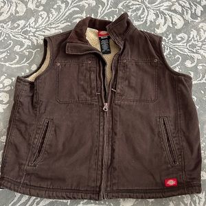 Dickies Sherpa lined duck material vest
